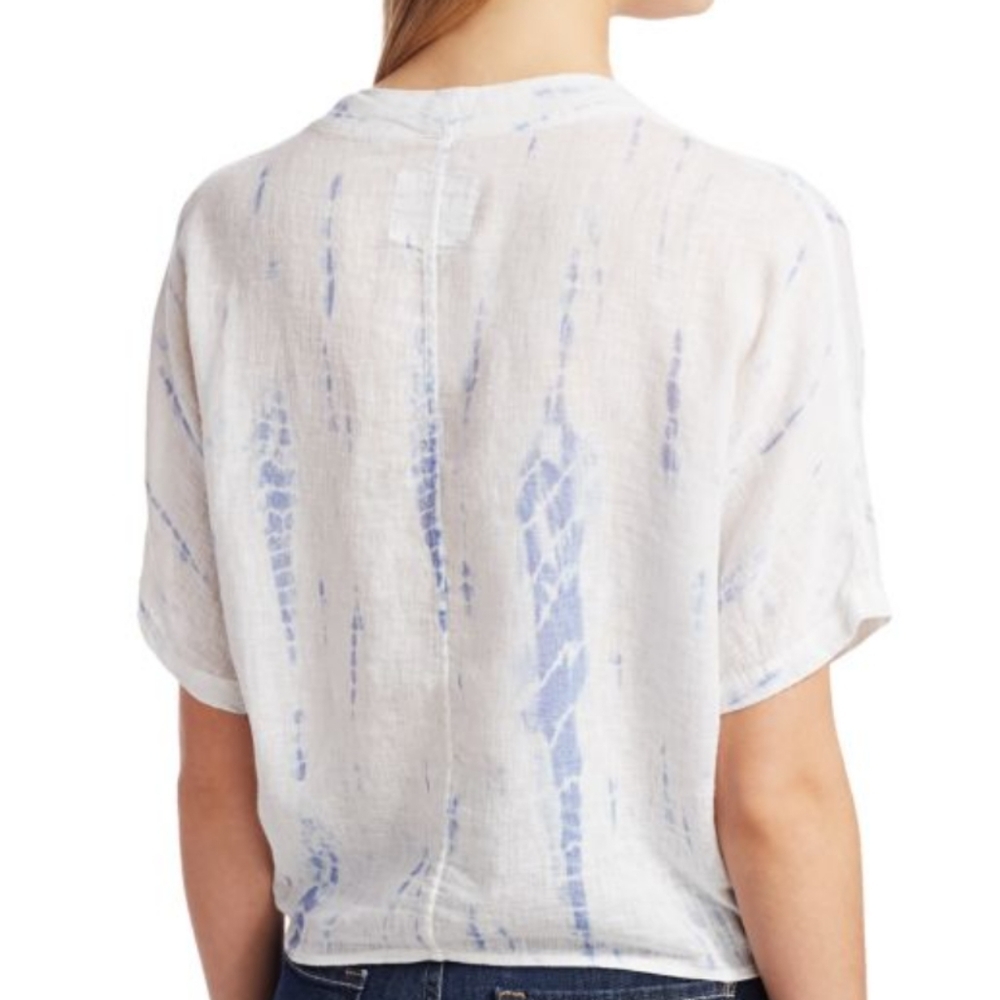 Rails Thea Tie-Hem Linen Blouse...Size Xs - image 2